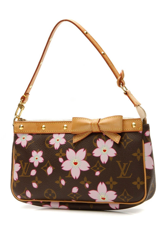 Cherry Blossom Pochette Accessories Bag - Monogram