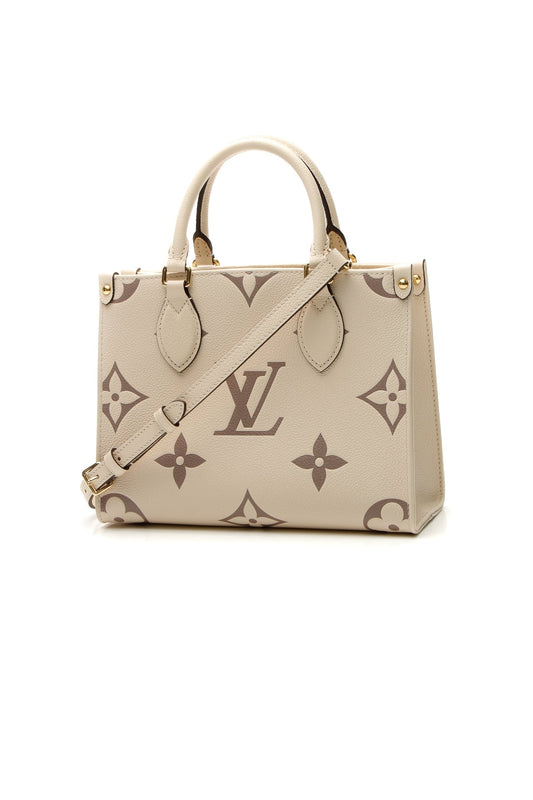 Bicolor Empreinte Onthego Bag PM Tote Bag - Cream/Rosewood