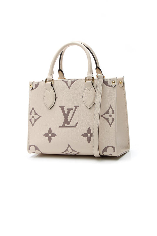Bicolor Empreinte Onthego Bag PM Tote Bag - Cream/Rosewood