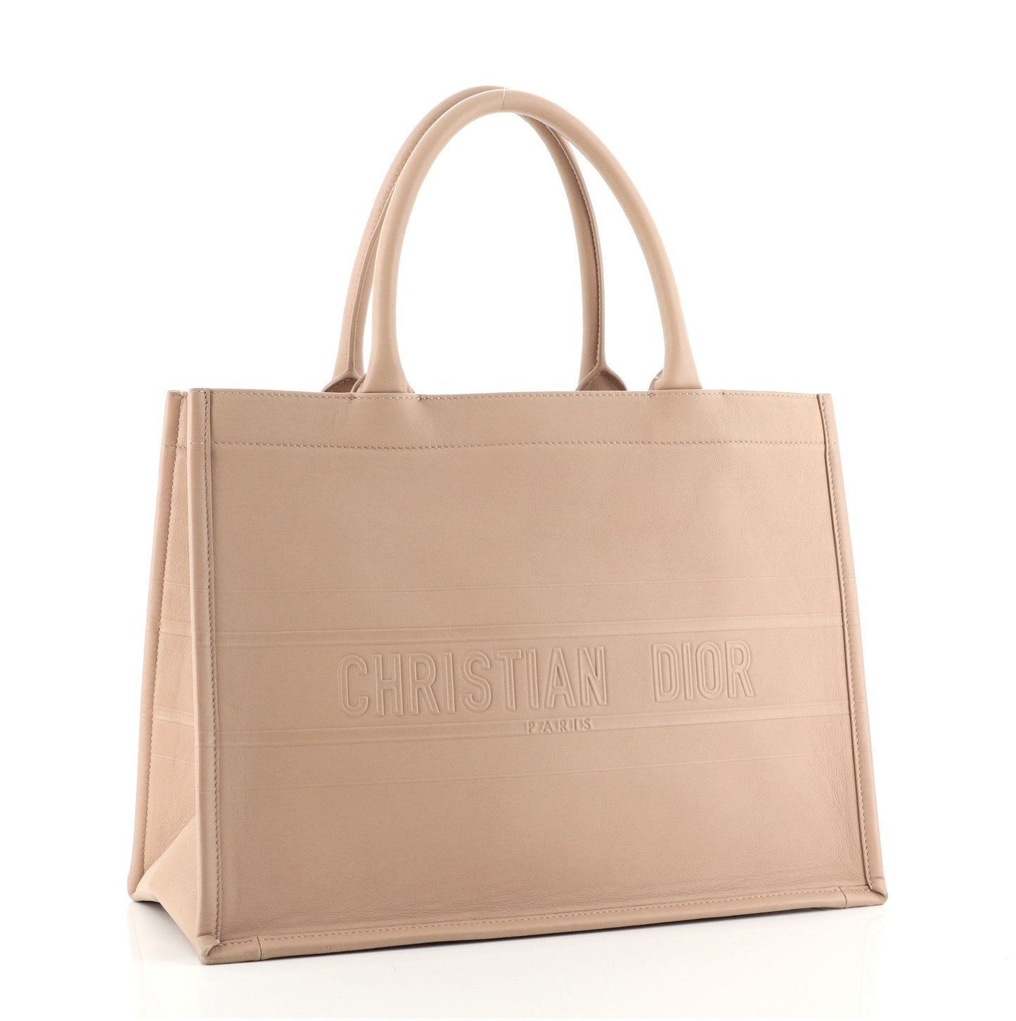 Book Tote Embossed Leather Small